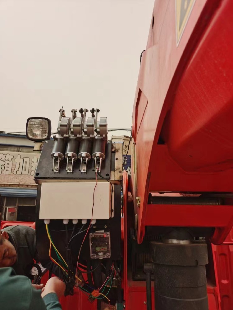 Truck-mounted crane install remote control